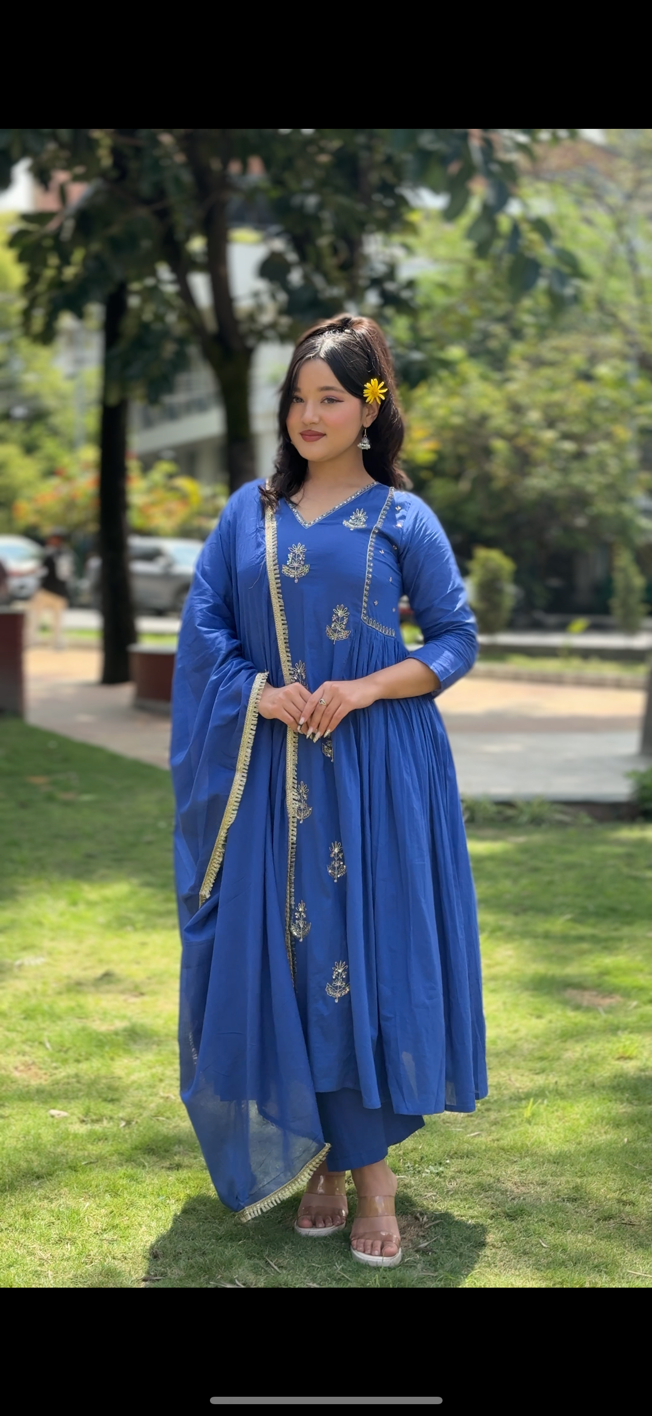 Blue Grace Handwork Kurthi Set