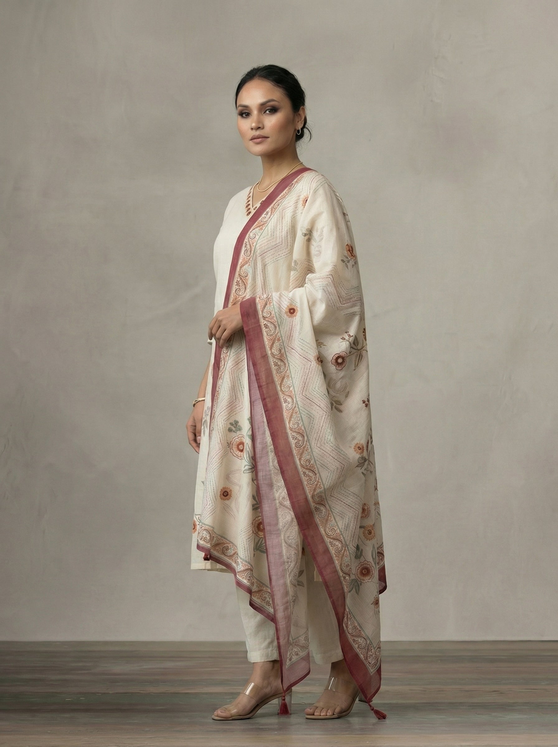 Mayju Blossom Grace Kurthi Set with Dupatta