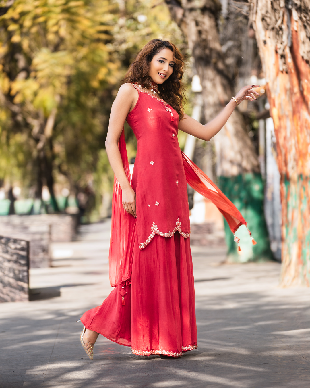 Royal Glow Upada Silk Kurthi Set