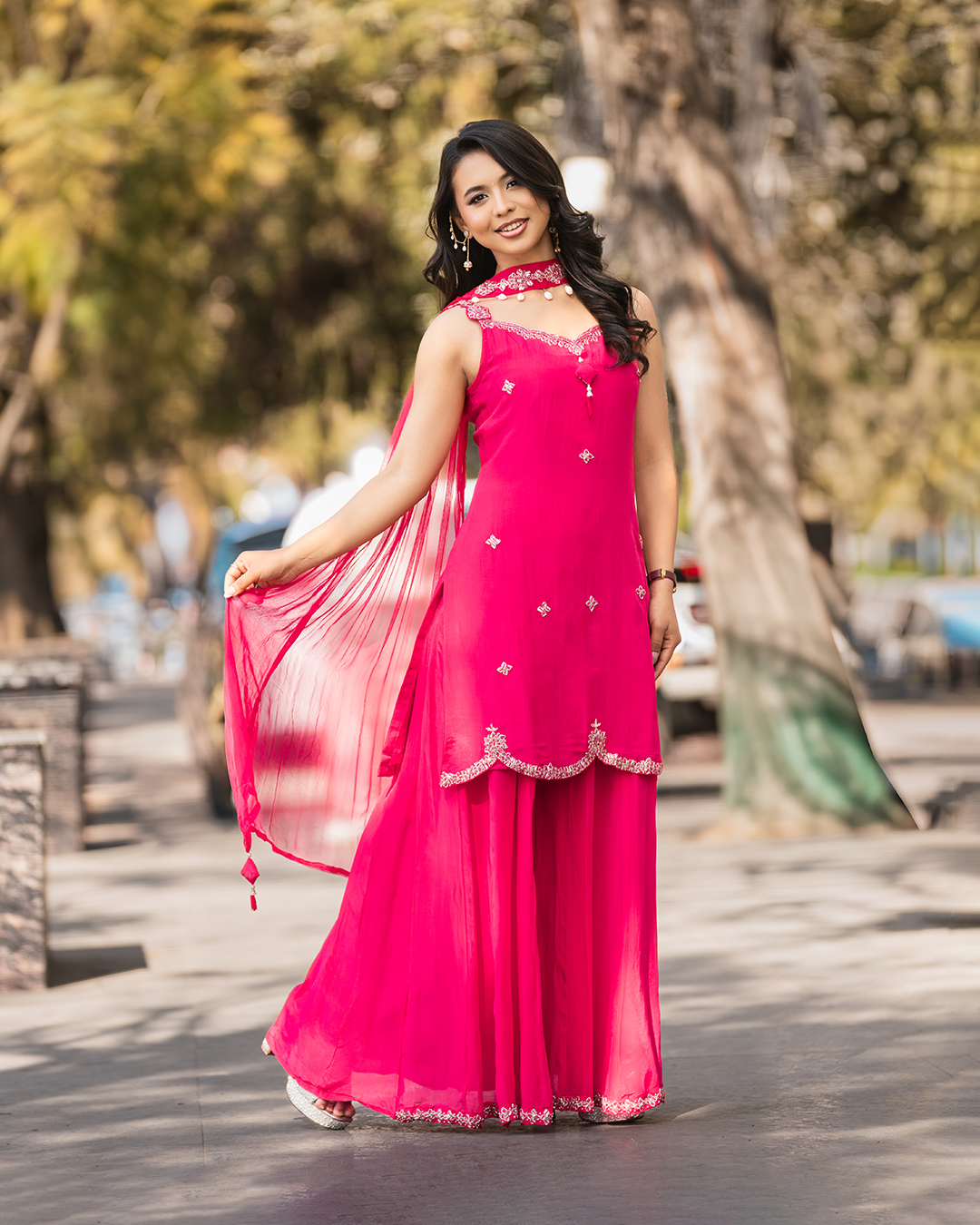 Royal Glow Upada Silk Kurthi Set