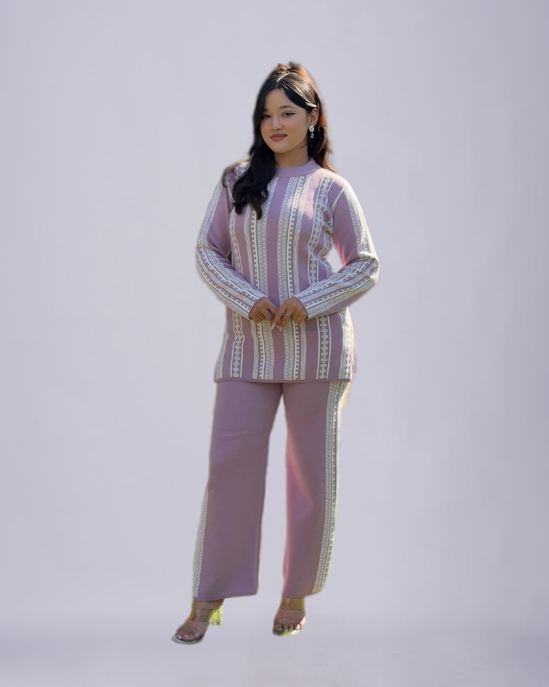 Blush Winter Harmony – Woolen Co-ords Set