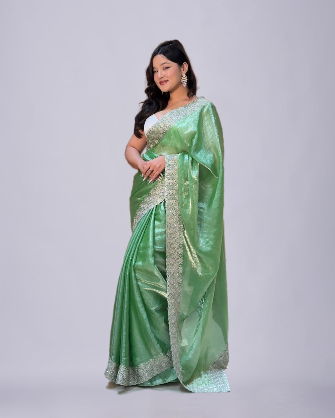 Mint Silk Elegance – Premium Pure Silk Saree