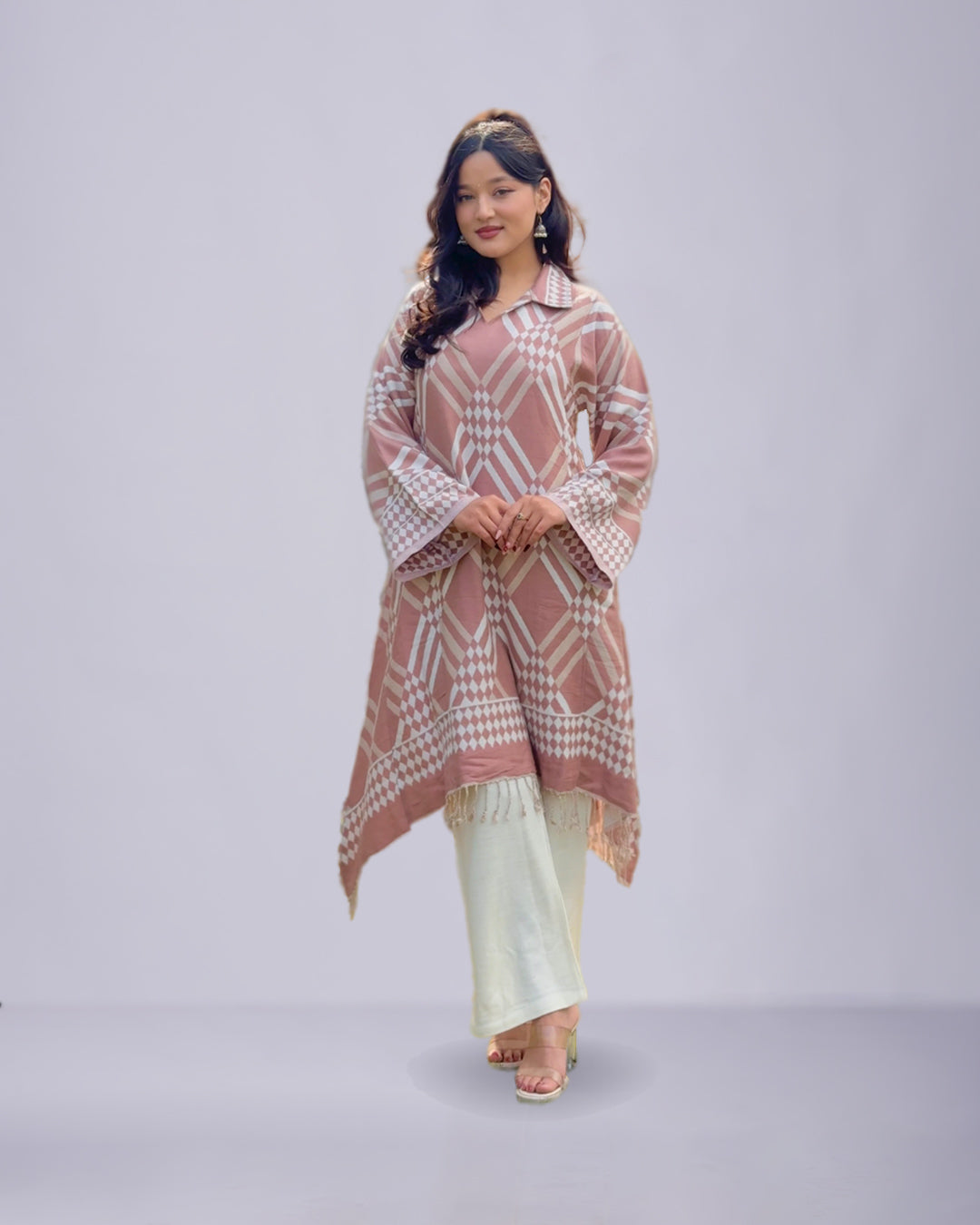 Classic Geometric Printed Kurti with Pant Set
