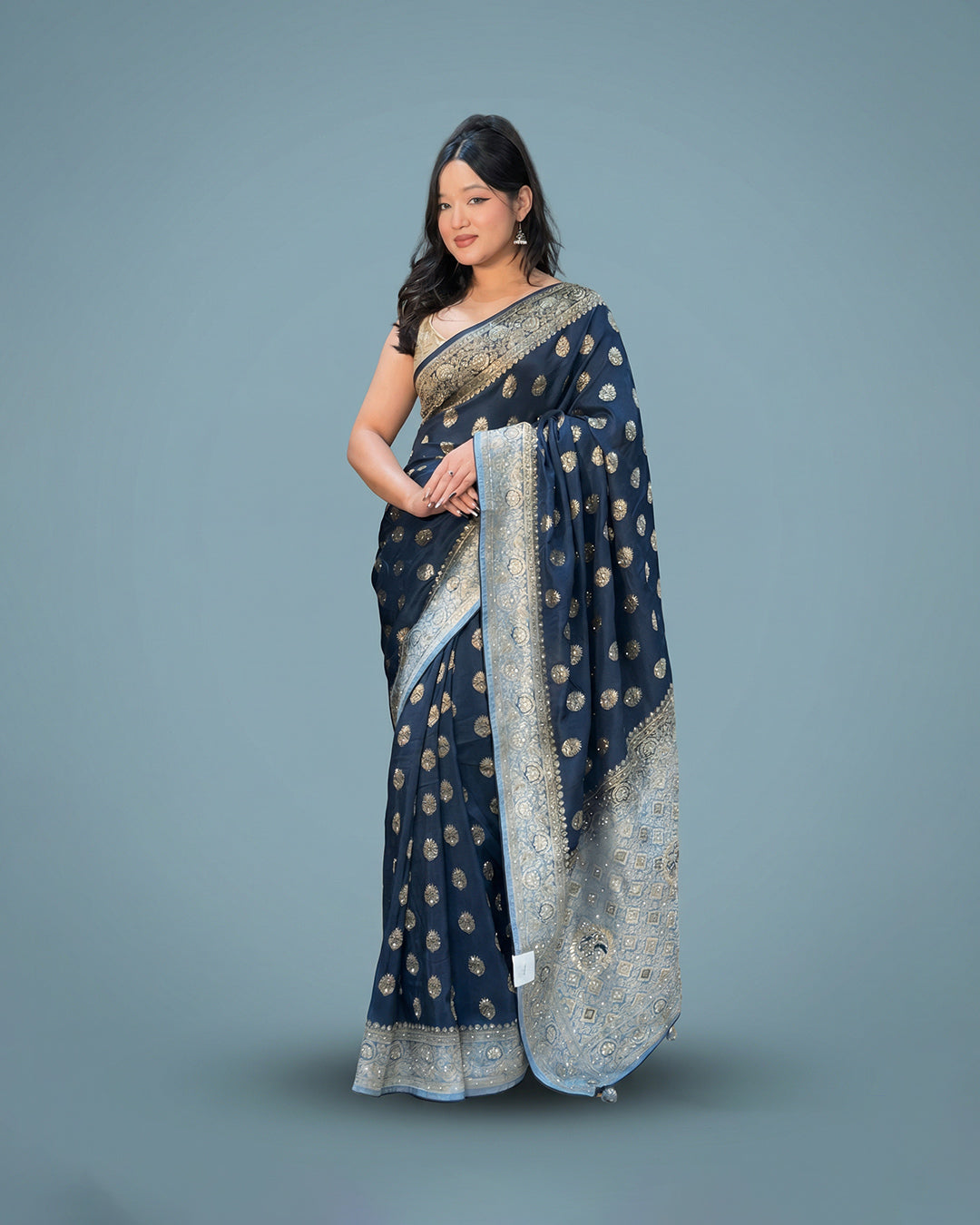 Midnight Royale – Handworked Luxury Silk Saree