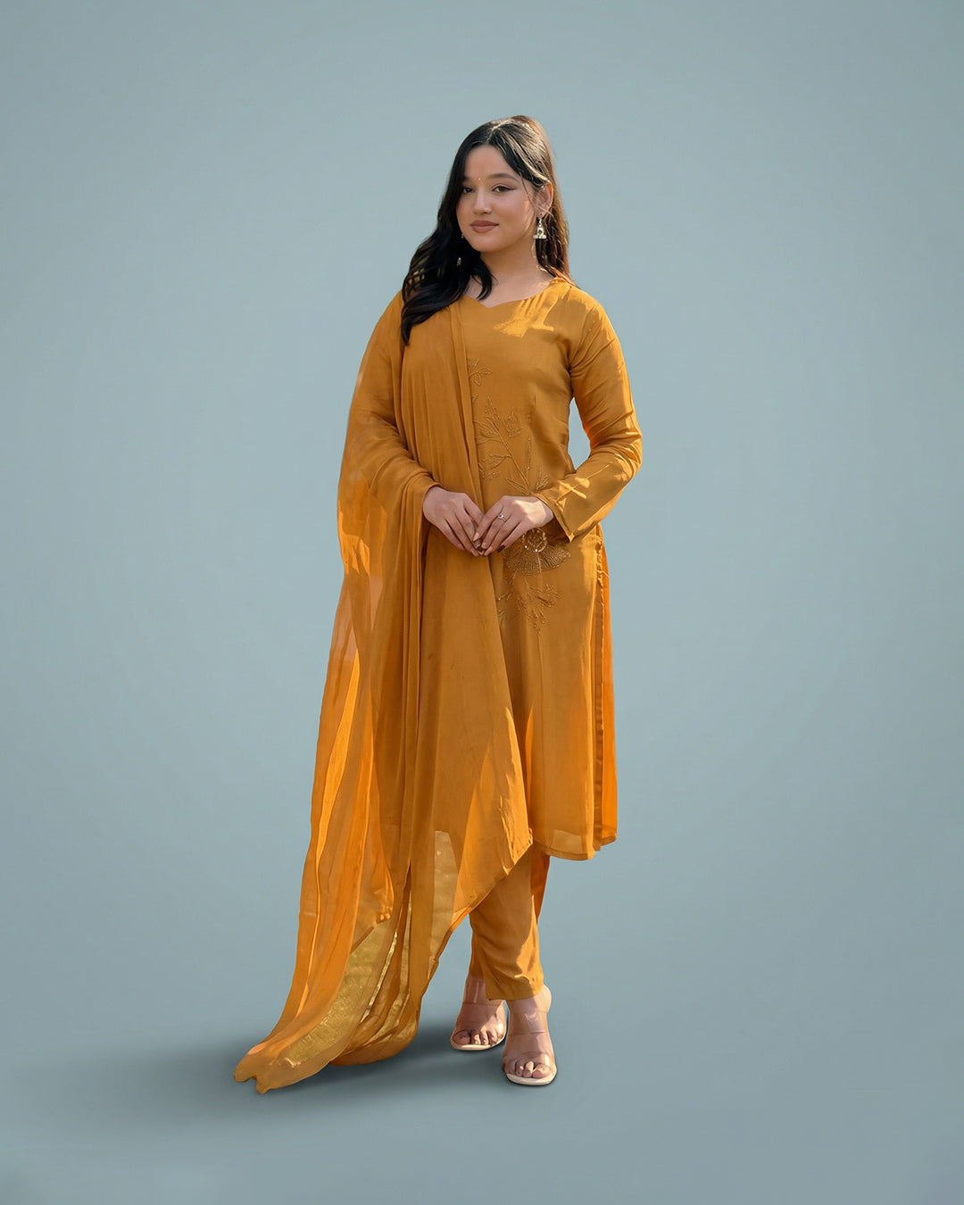 Amber Royale – Premium Chinon Pakistani Suit Set