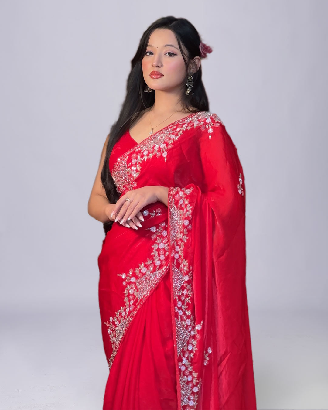 Red Silk Elegance Saree