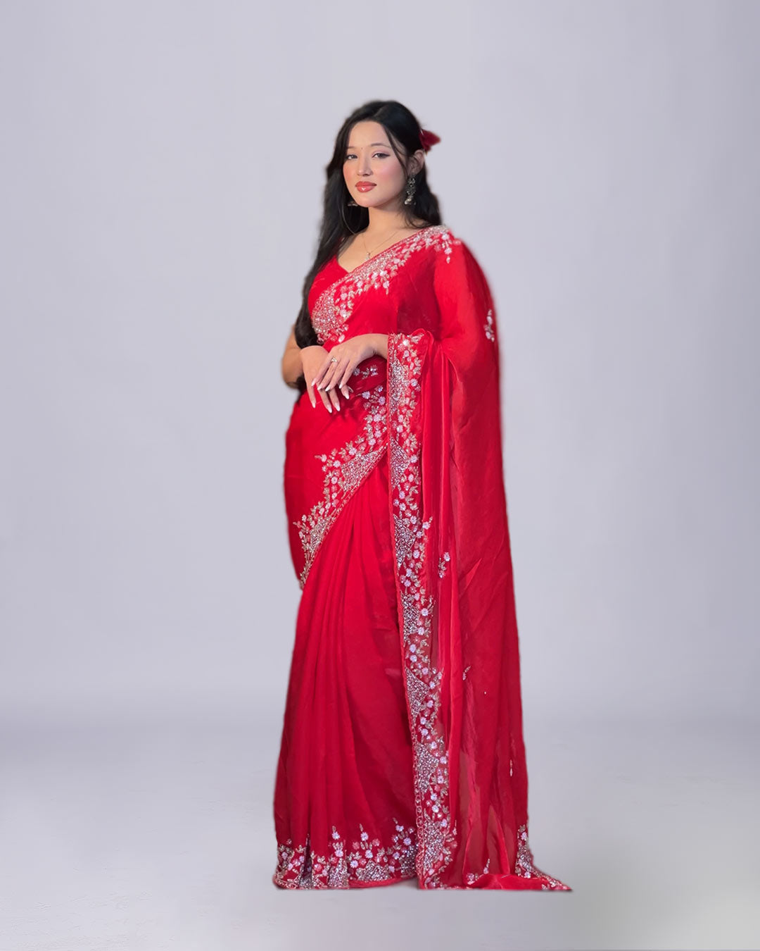 Red Silk Elegance Saree