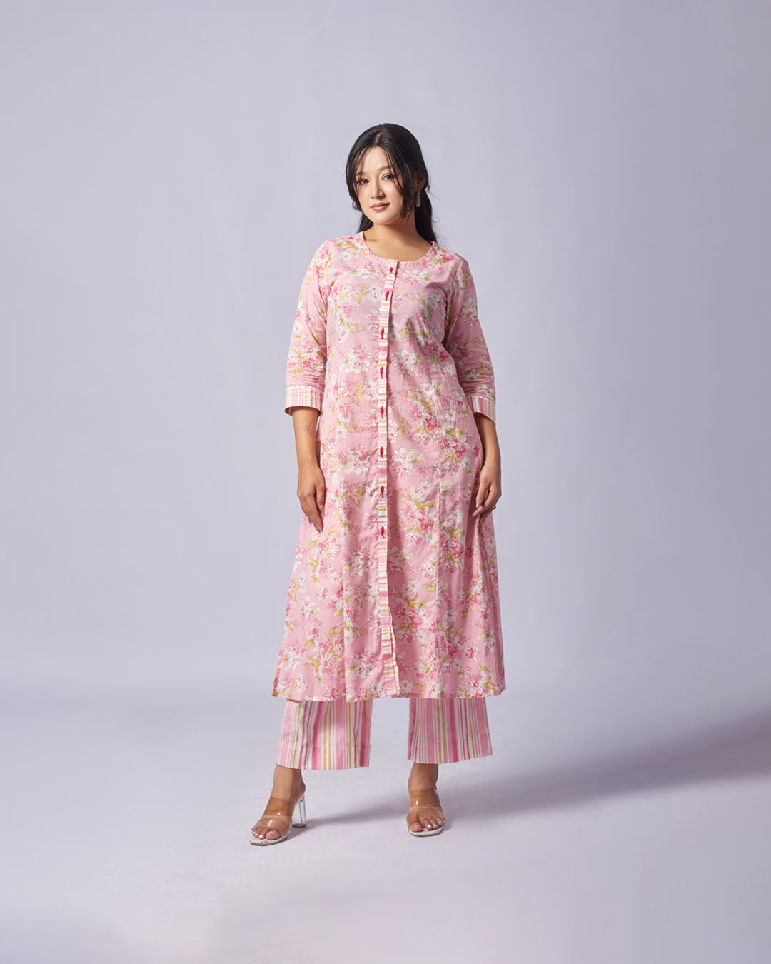 Floral Cambric Kurti Set
