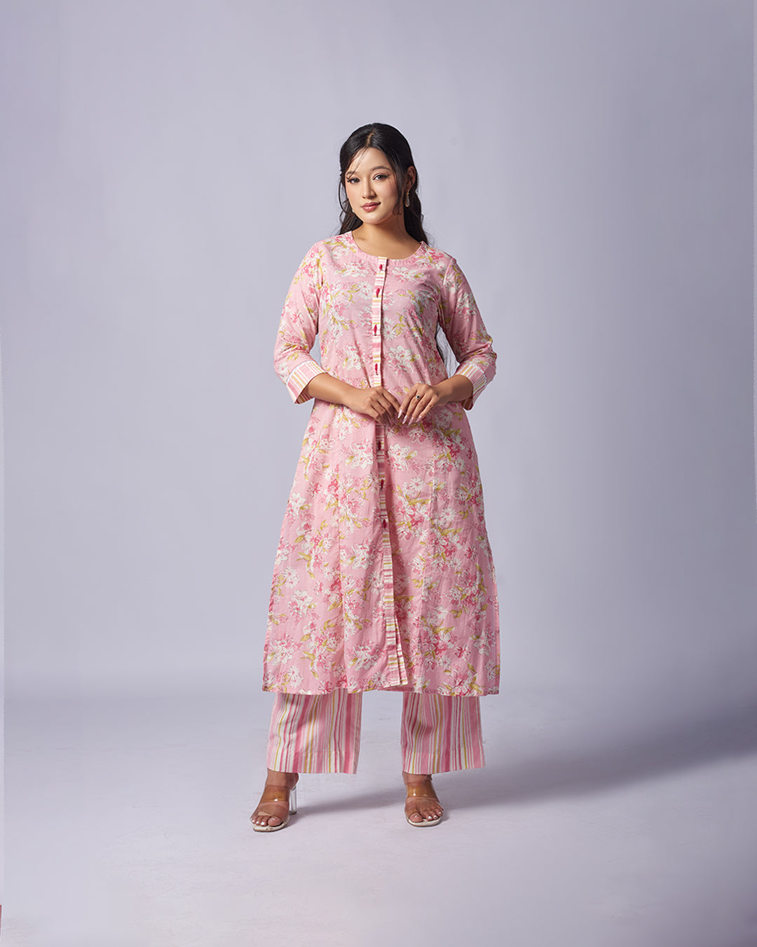 Floral Cambric Kurti Set