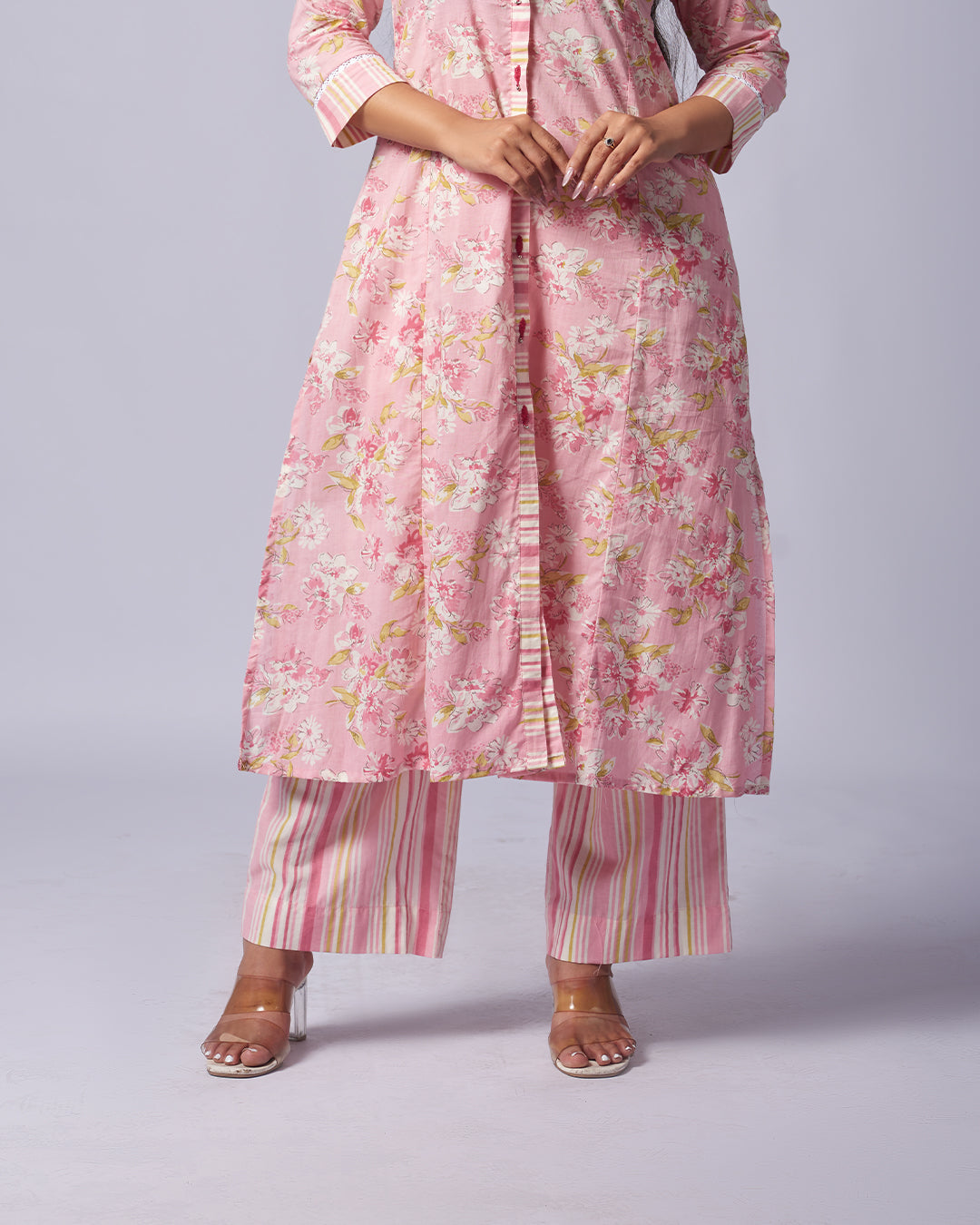 Floral Cambric Kurti Set