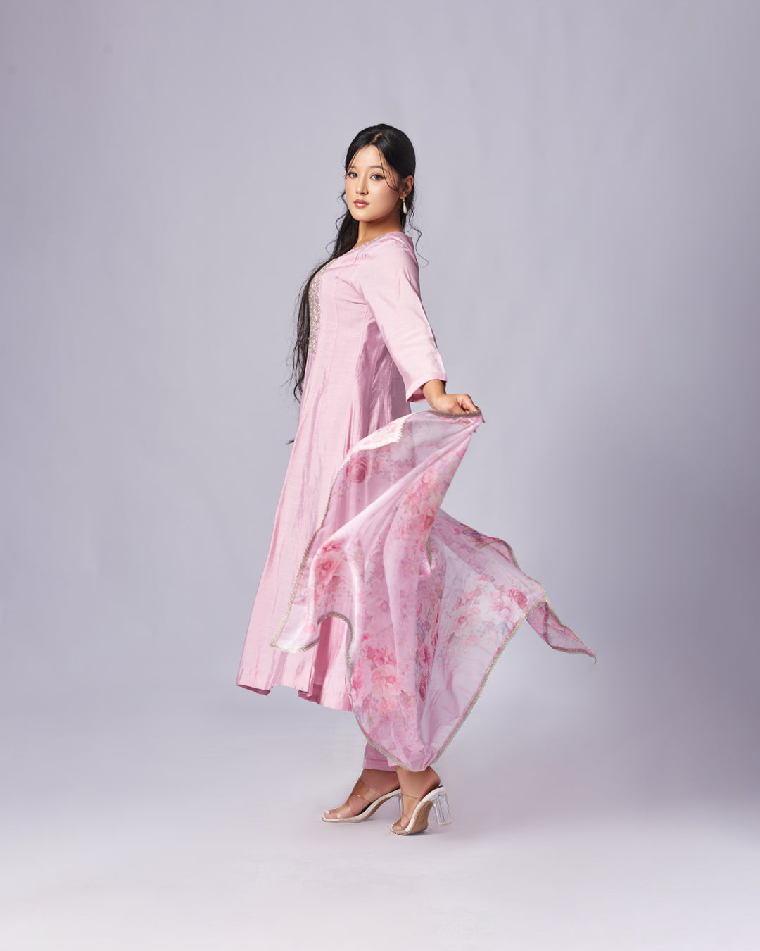 Golden Grace with a Festive Glow Kurthi Set