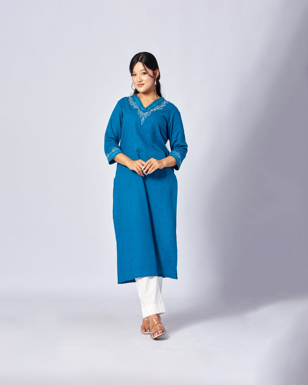 Blue Breeze Khadi Cotton Kurthi