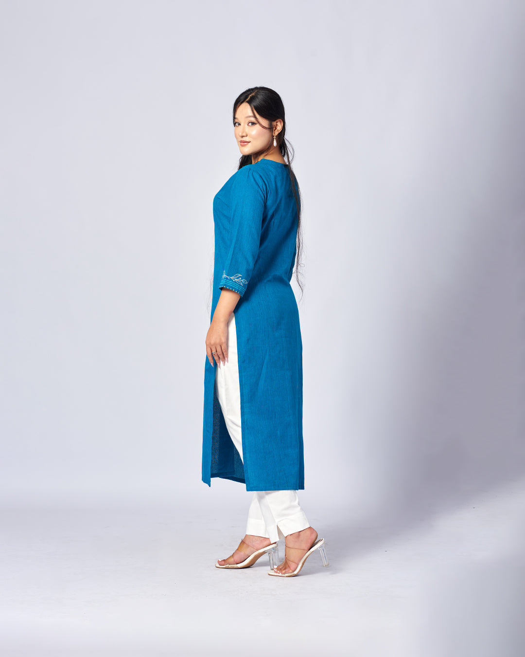 Blue Breeze Khadi Cotton Kurthi