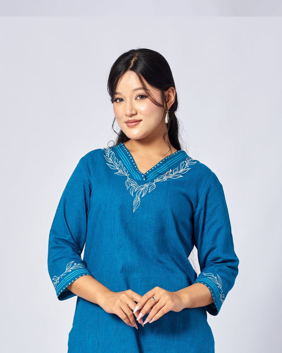 Blue Breeze Khadi Cotton Kurthi