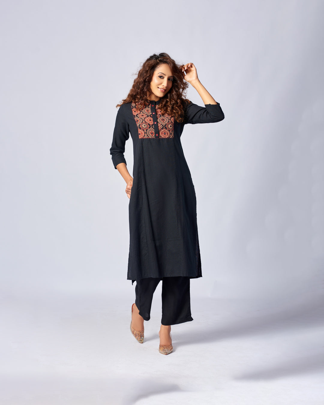 Midnight Noir – Cotton Kurthi