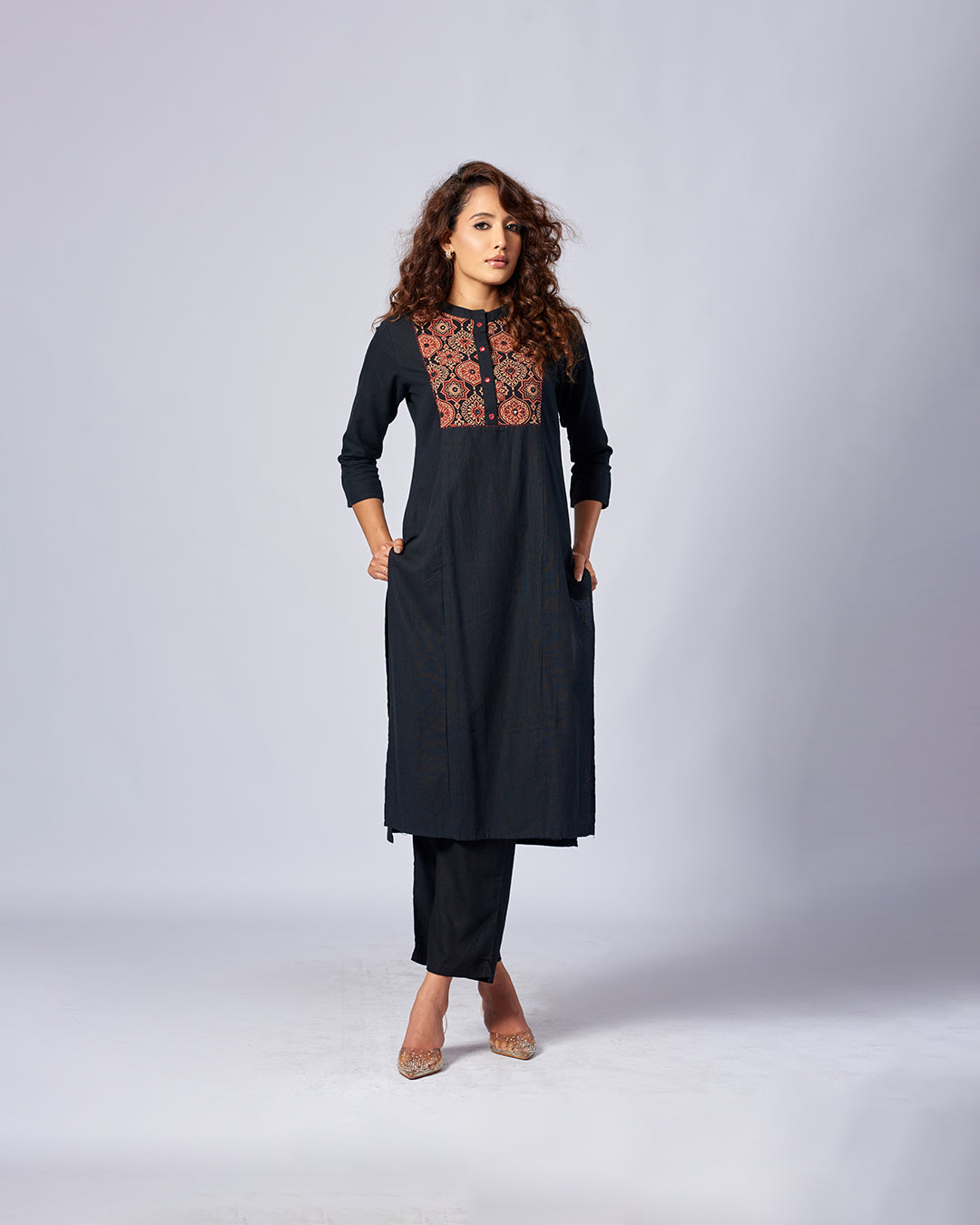 Midnight Noir – Cotton Kurthi