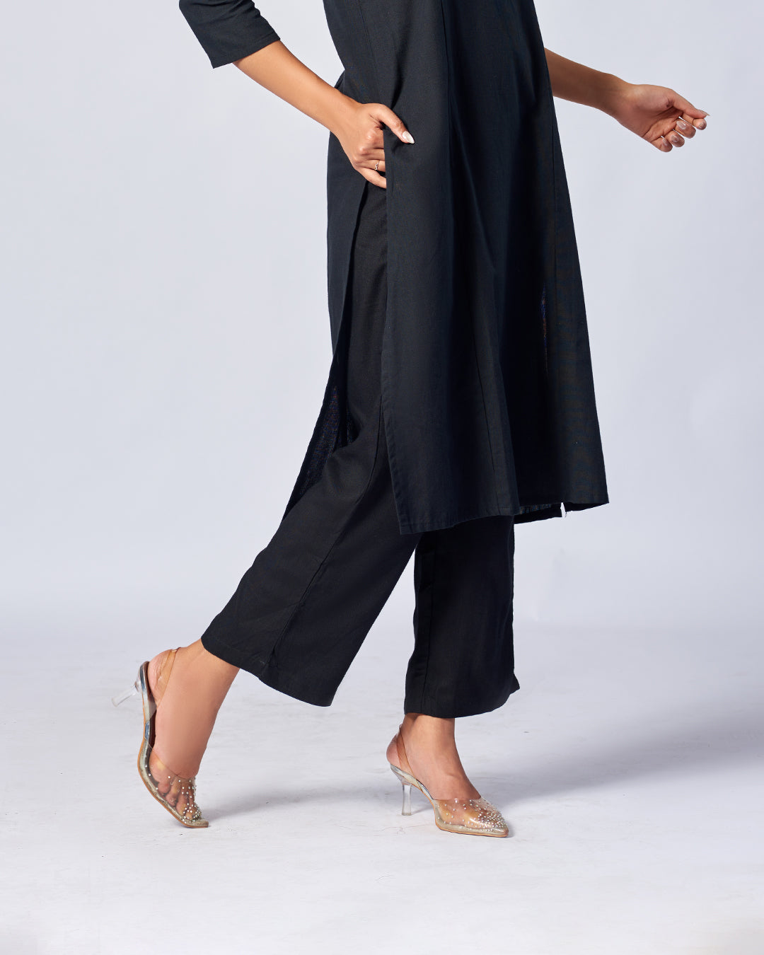 Midnight Noir – Cotton Kurthi