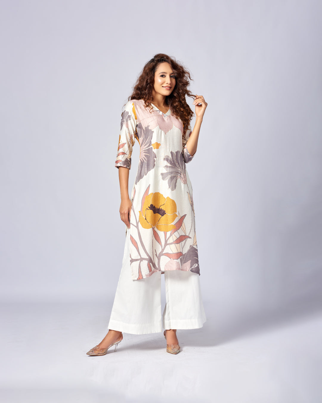 Bloom Grace – Printed Cotton Kurthi