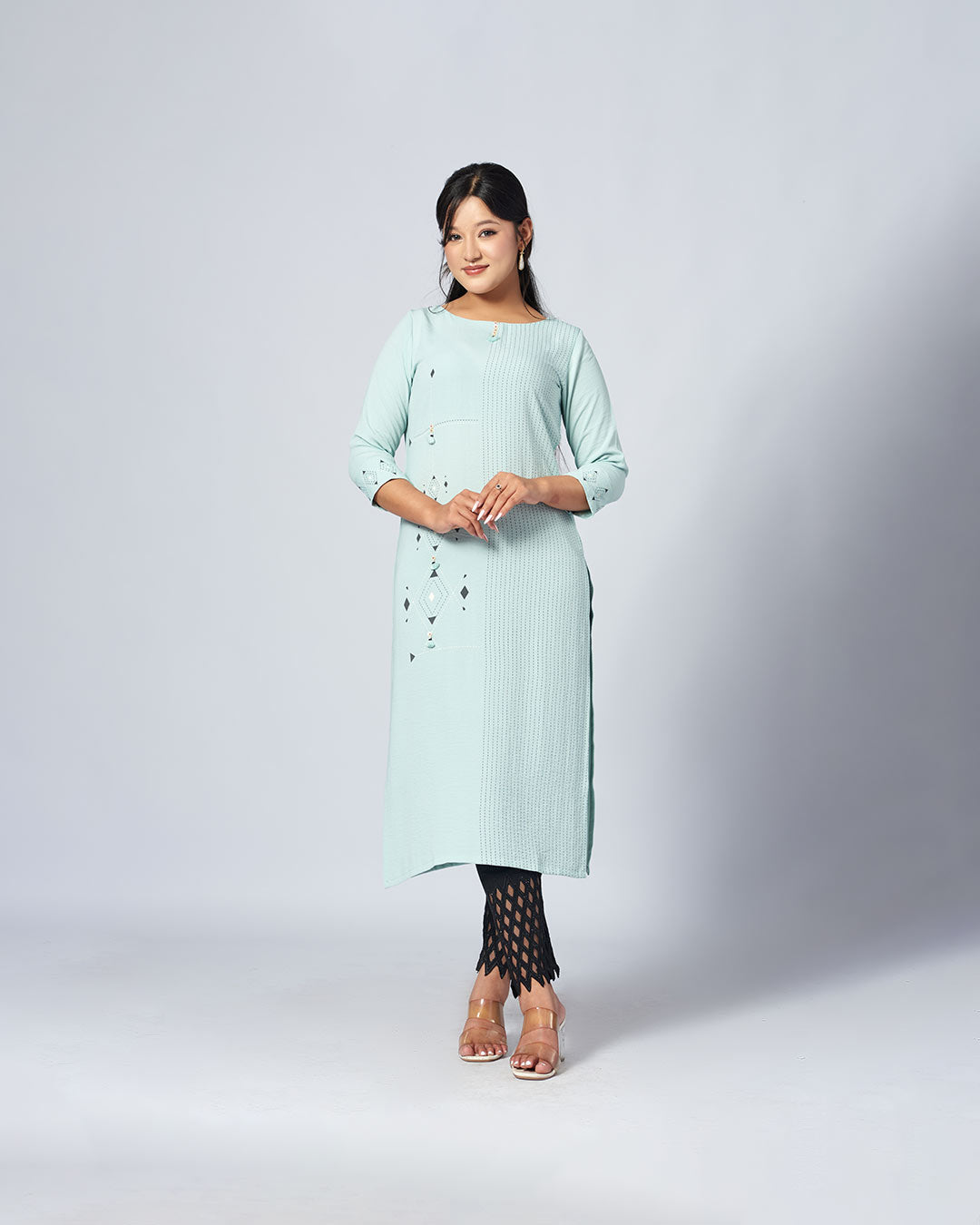 Pastel Blue Kurthi