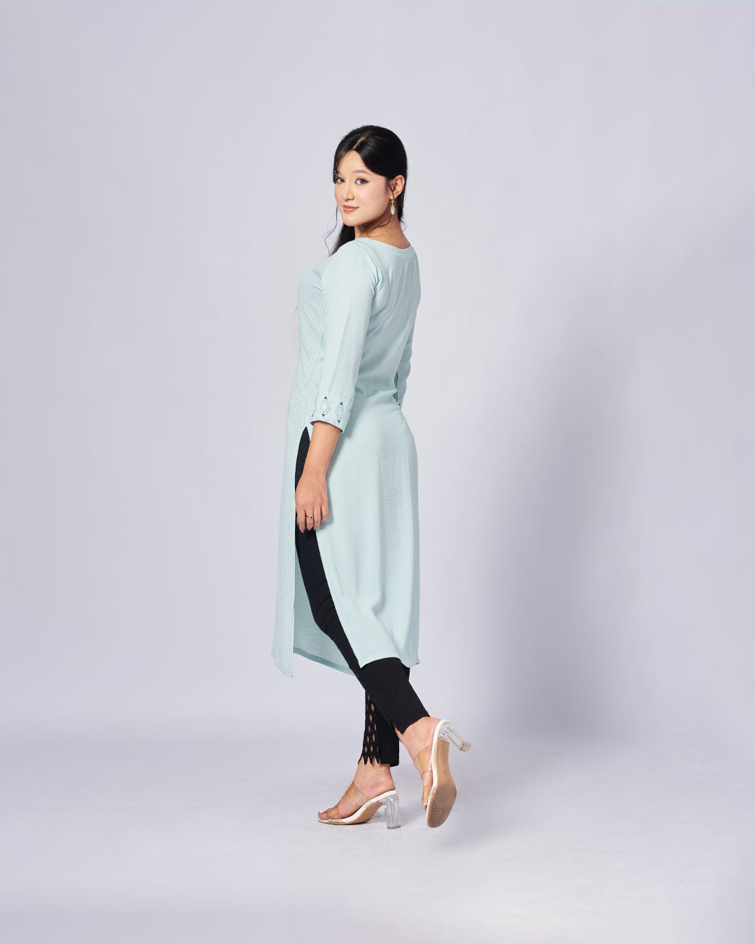 Pastel Blue Kurthi