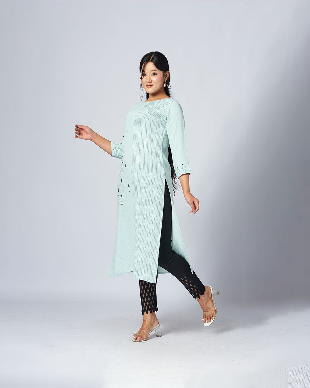 Pastel Blue Kurthi