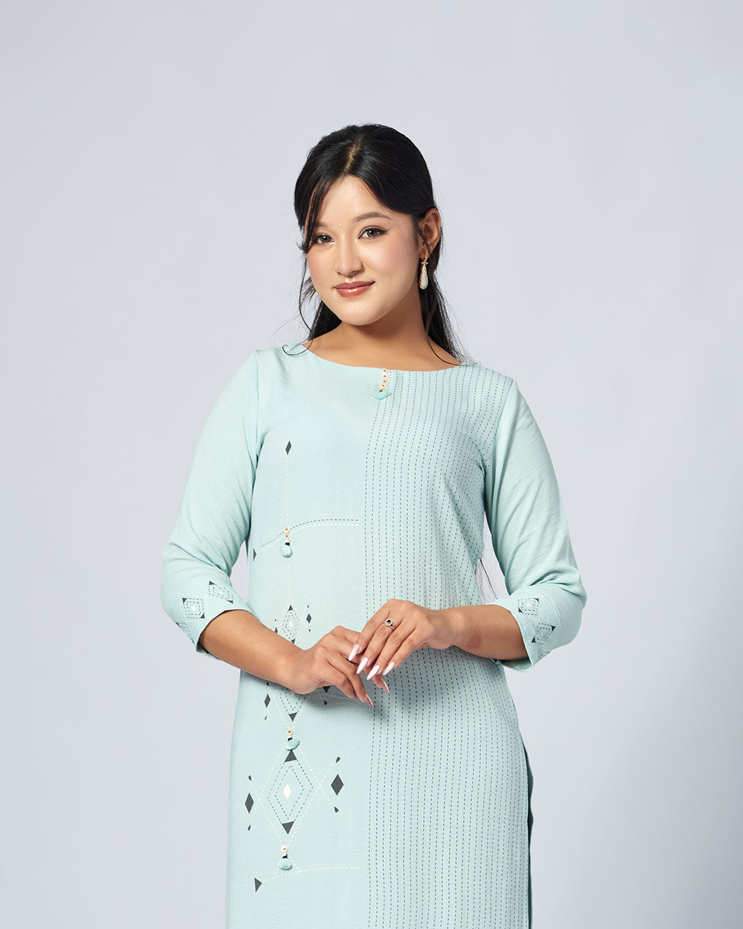 Pastel Blue Kurthi