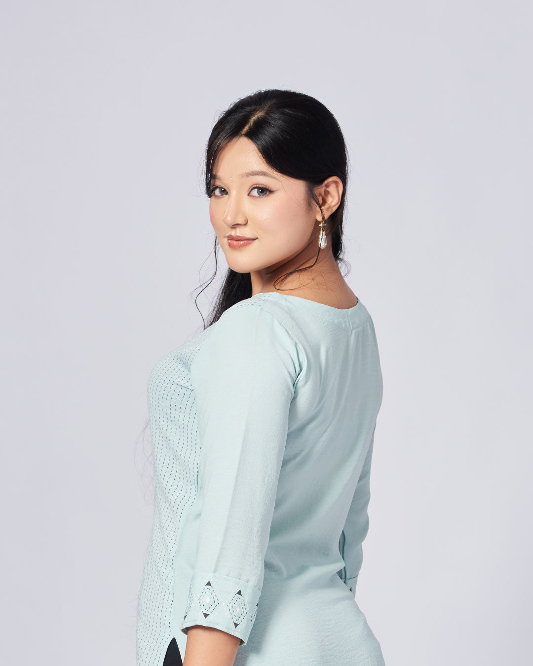 Pastel Blue Kurthi