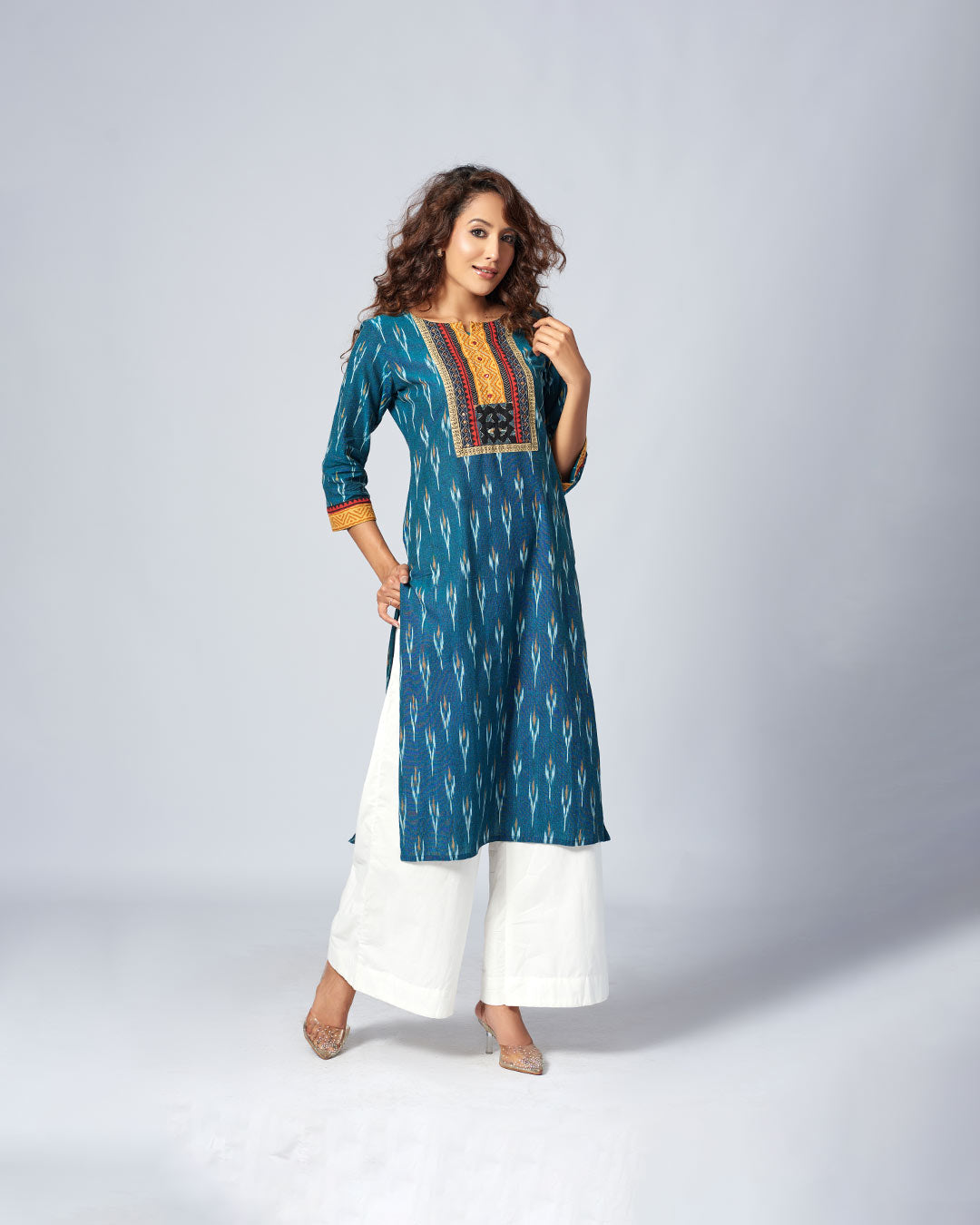 Ethnic Ikat Charm Kurthi