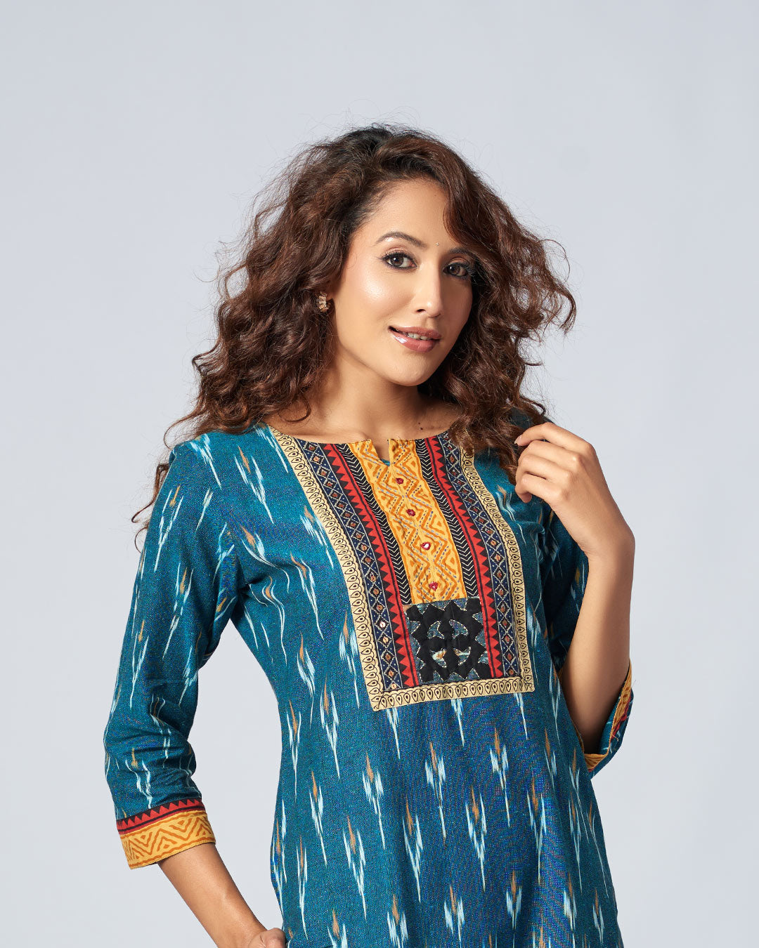 Ethnic Ikat Charm Kurthi