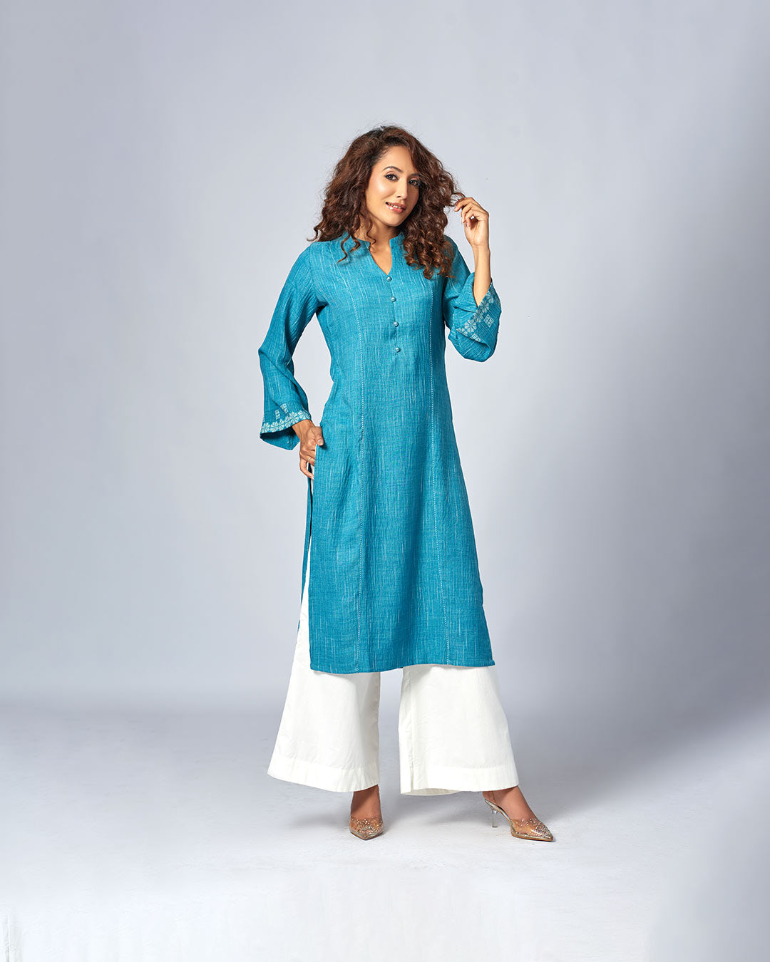 Teal Grace Kurthi