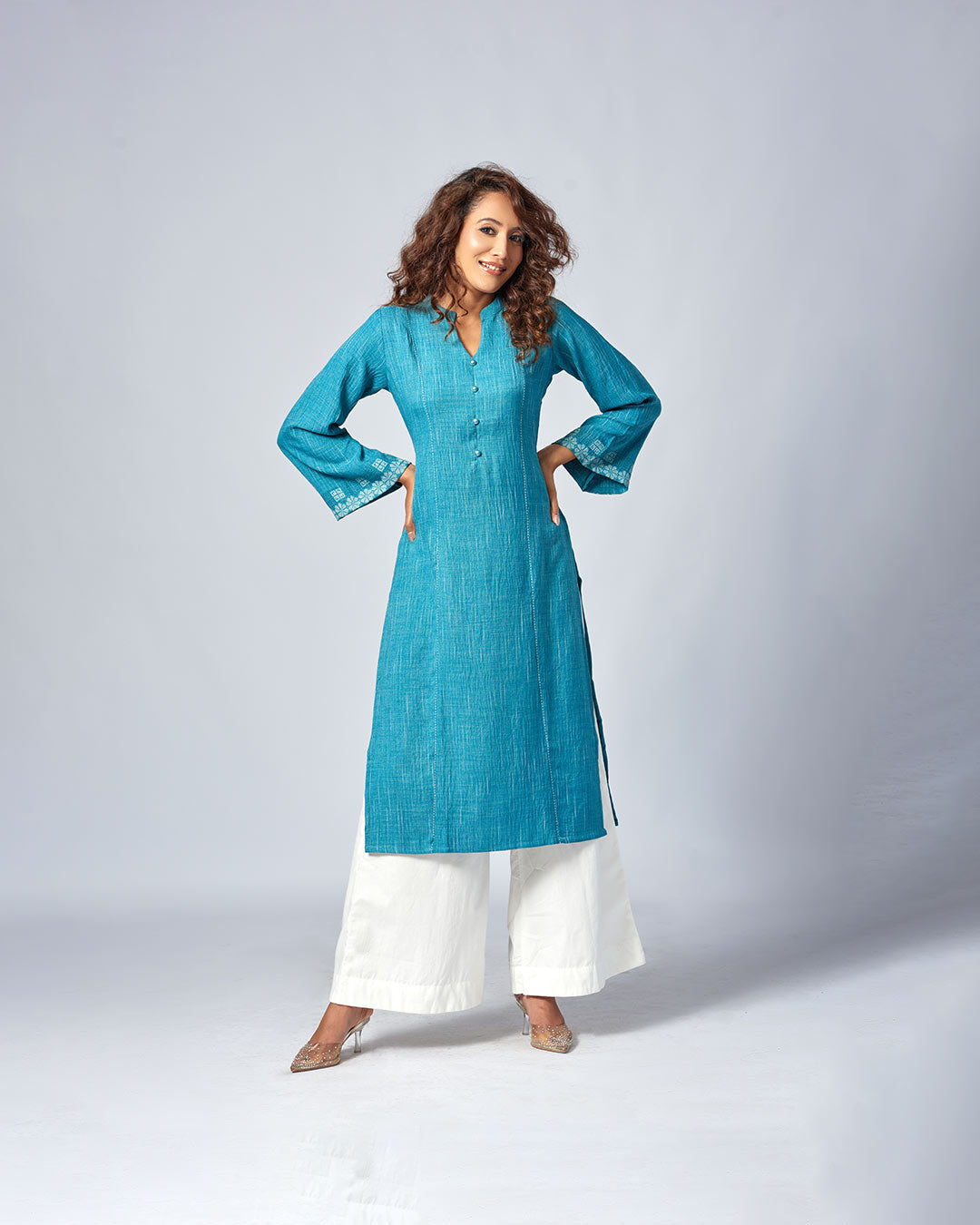 Teal Grace Kurthi