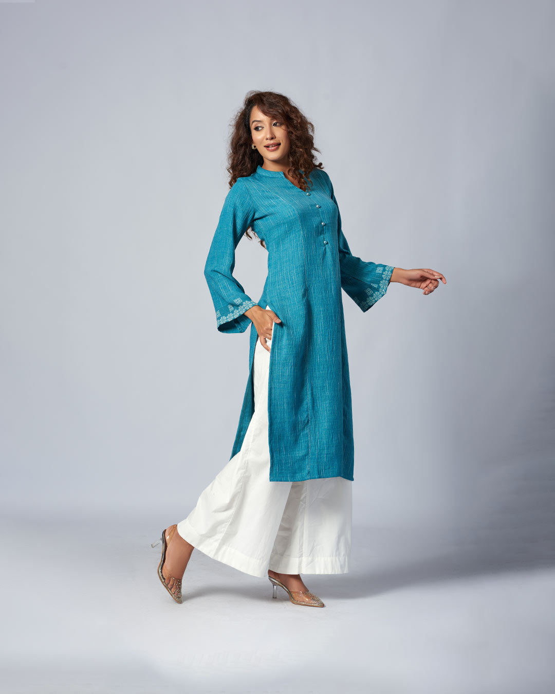 Teal Grace Kurthi