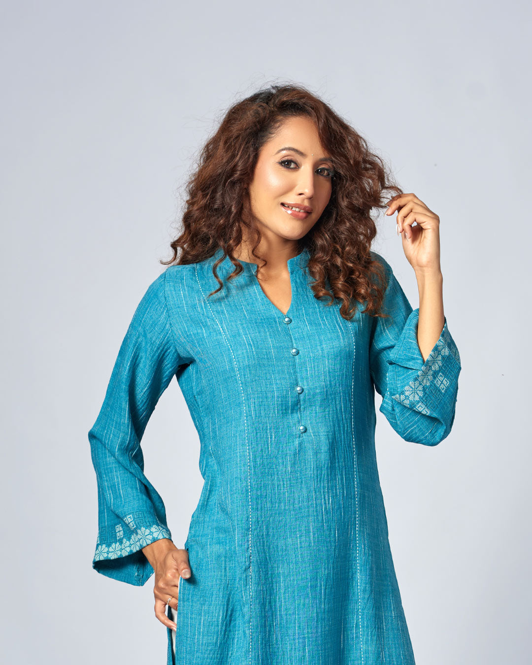 Teal Grace Kurthi