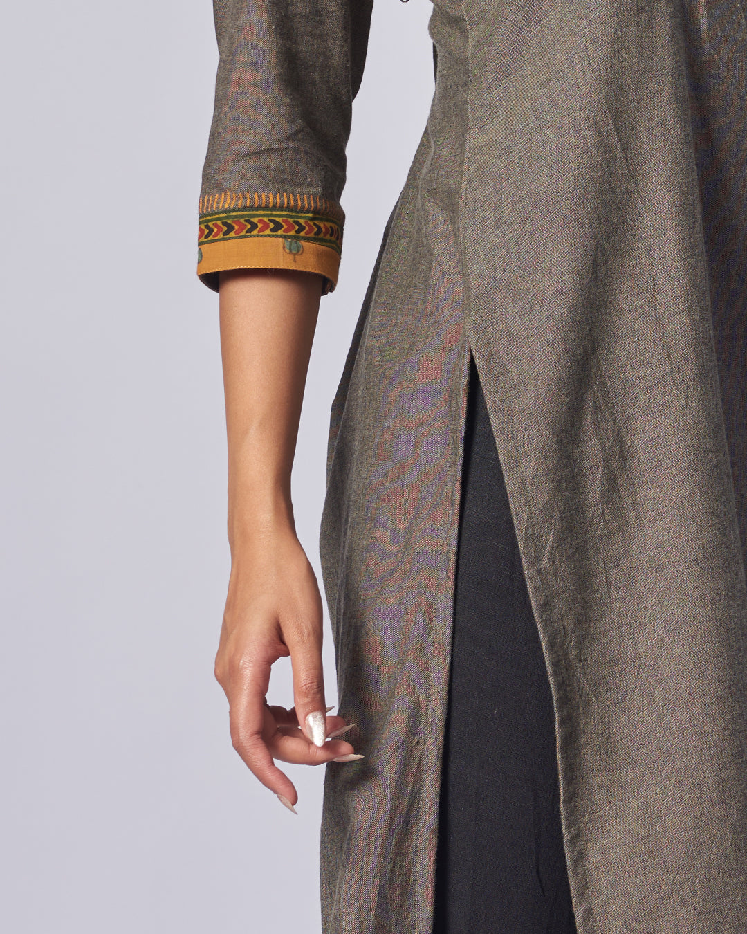 Olive Aura – Khadi Cotton Kurthi