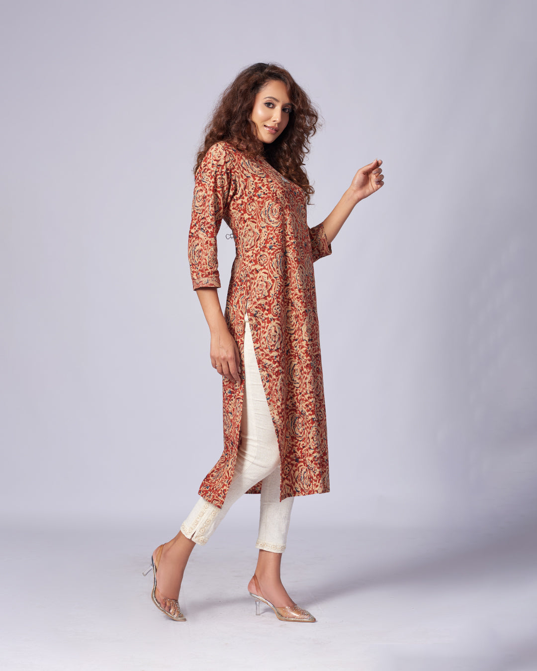 Rustica Bloom – Kalamkari Cotton Kurthi