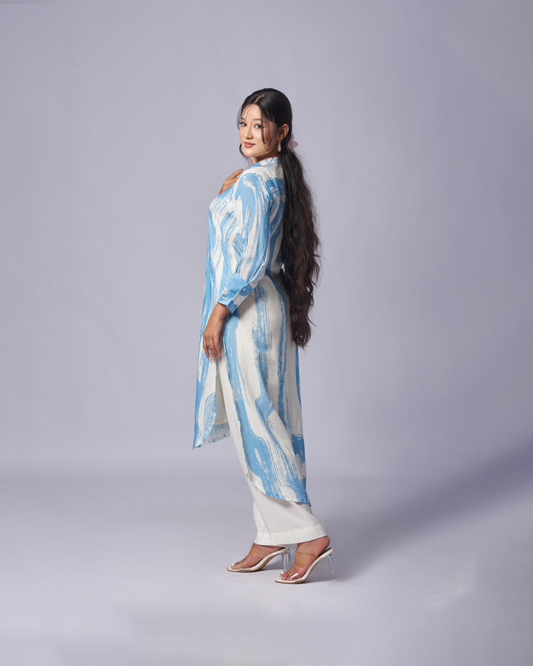 Indigo Drift – Khadi Cotton Co-ord Set