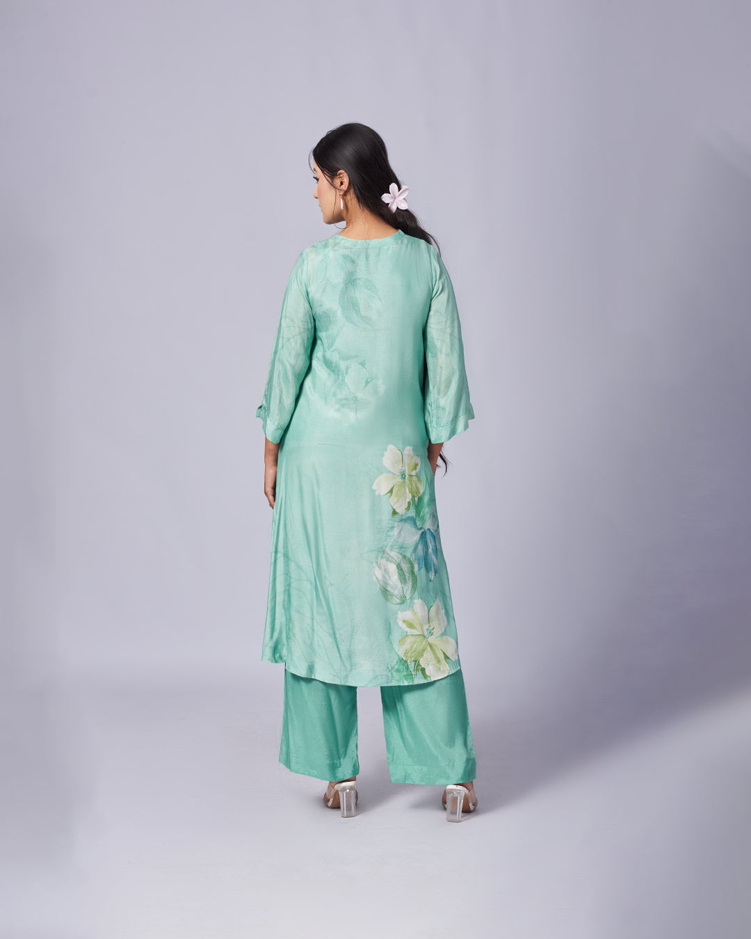 Mint Bloom – Muslin Silk Co-ord Set