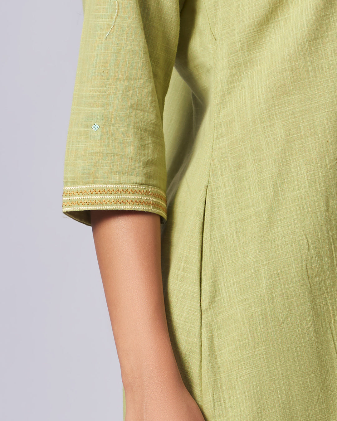 Olive Grace – Silk Kurthi with Pant