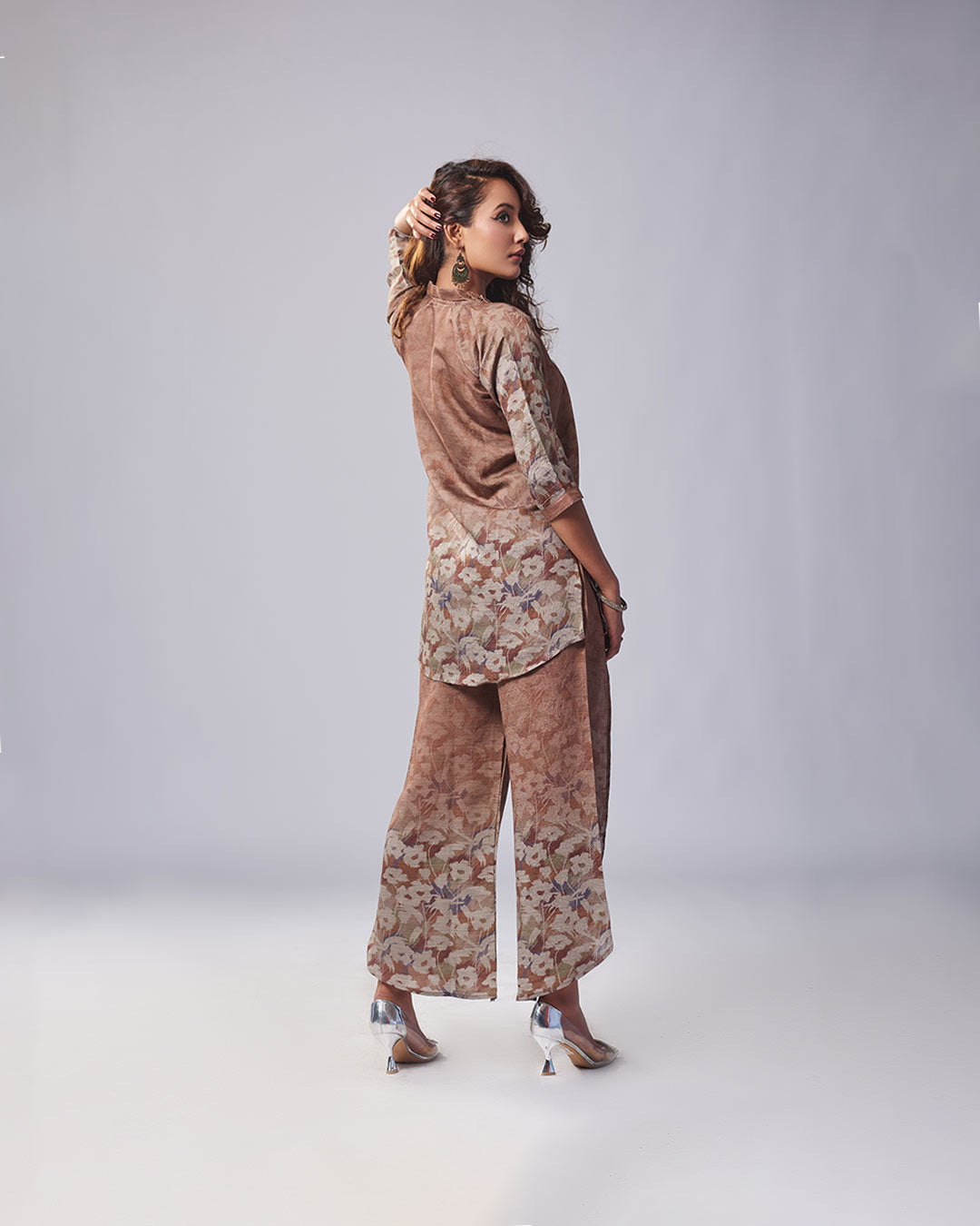 Cocoa Bloom Printed Kurti with Plazo