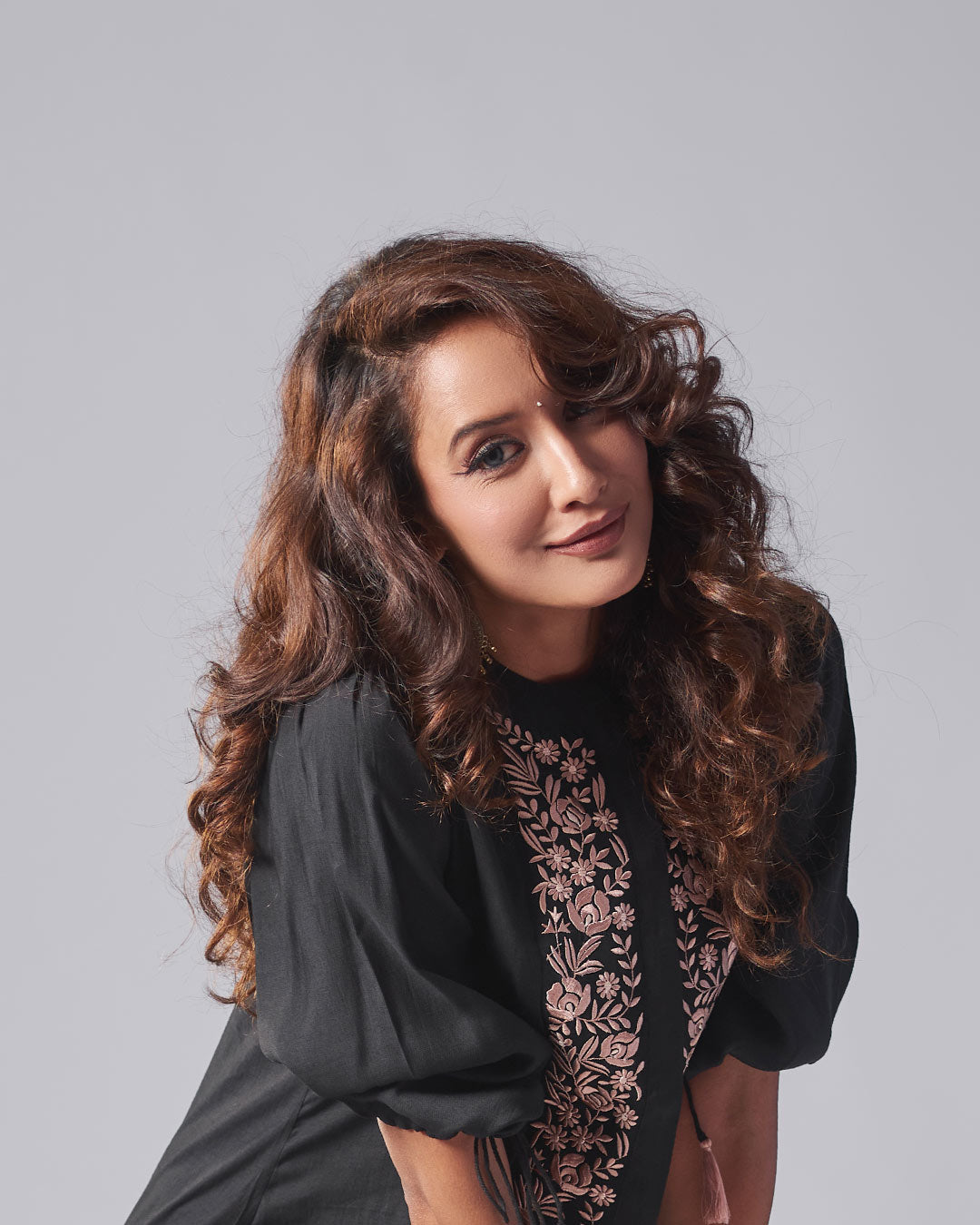 Noir Bloom Embroidered Co-ord Set