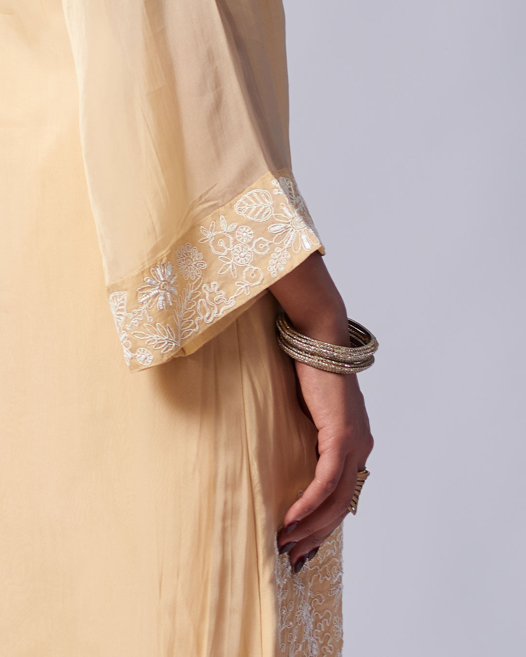 Ivory Dusk Asymmetrical Kurthi with Pant