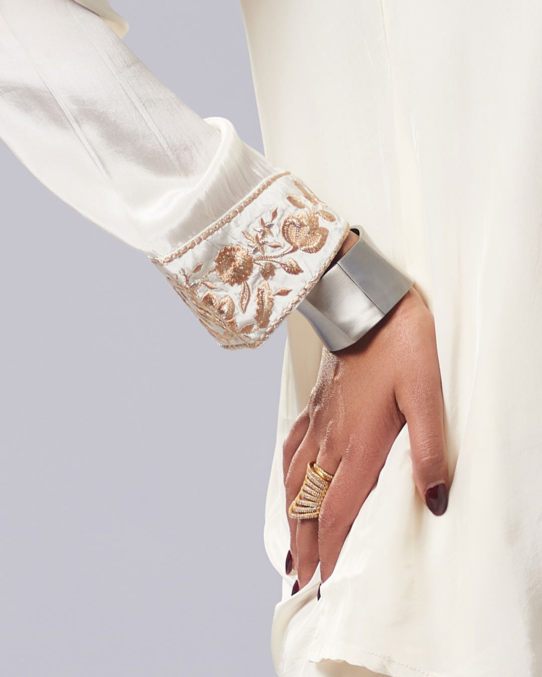 Ivory Grace Embroidered Kurthi with Dhoti Pant – Pakistani Look